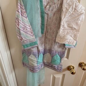 Floral Patterned Kids Casual Dress